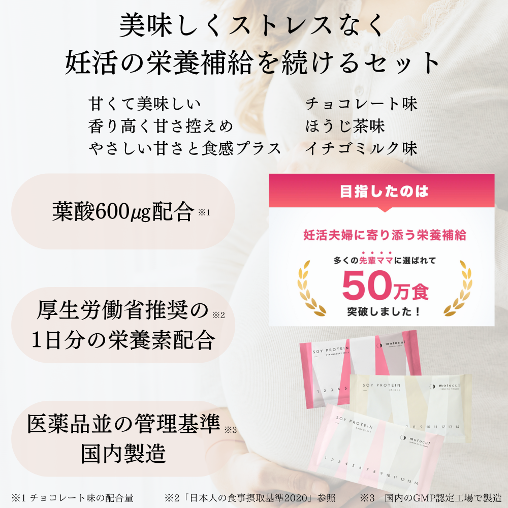 妊活プロテイン モトクルのミックスセット